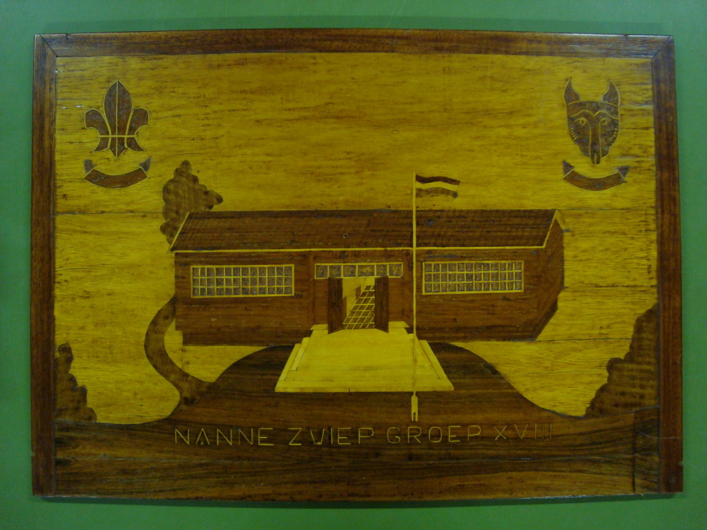 Wandbord oude clubgebouw