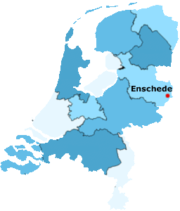 Ligging Enschede in Nederland Ligging Enschede in Nederland